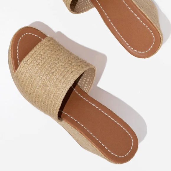 NEVER WORN - Kolby Jute Espadrille Wedge Mule - Picture 4 of 4